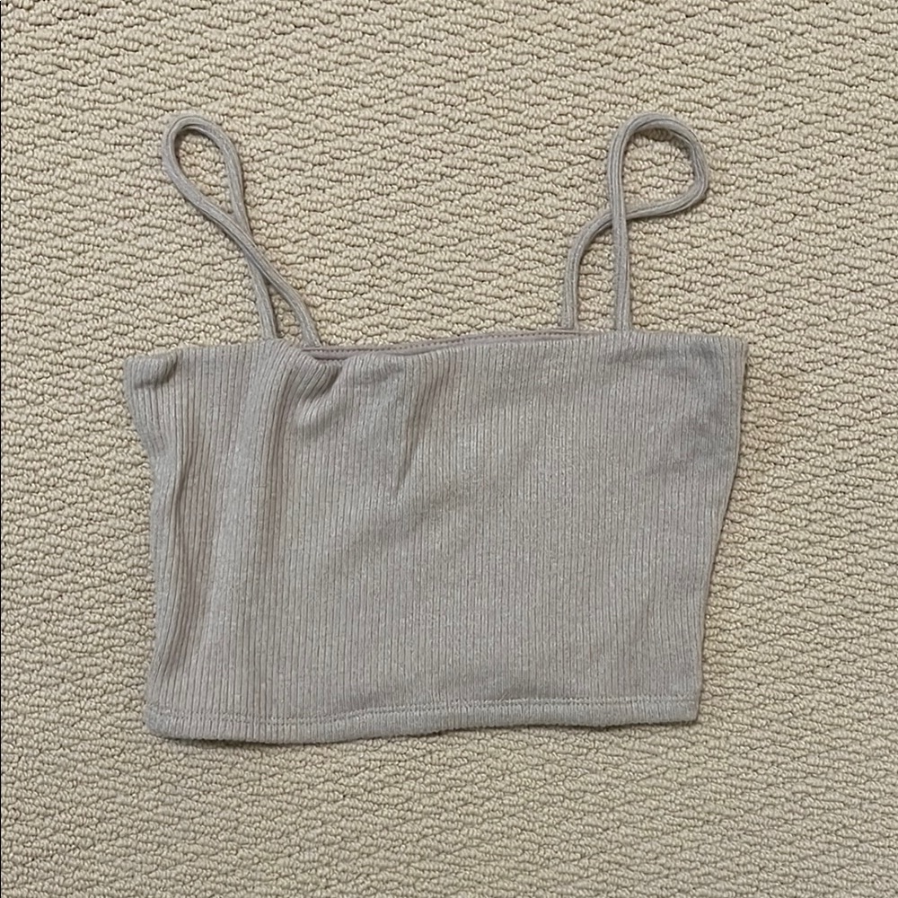 Urban | Nude Ribbed Crop Top